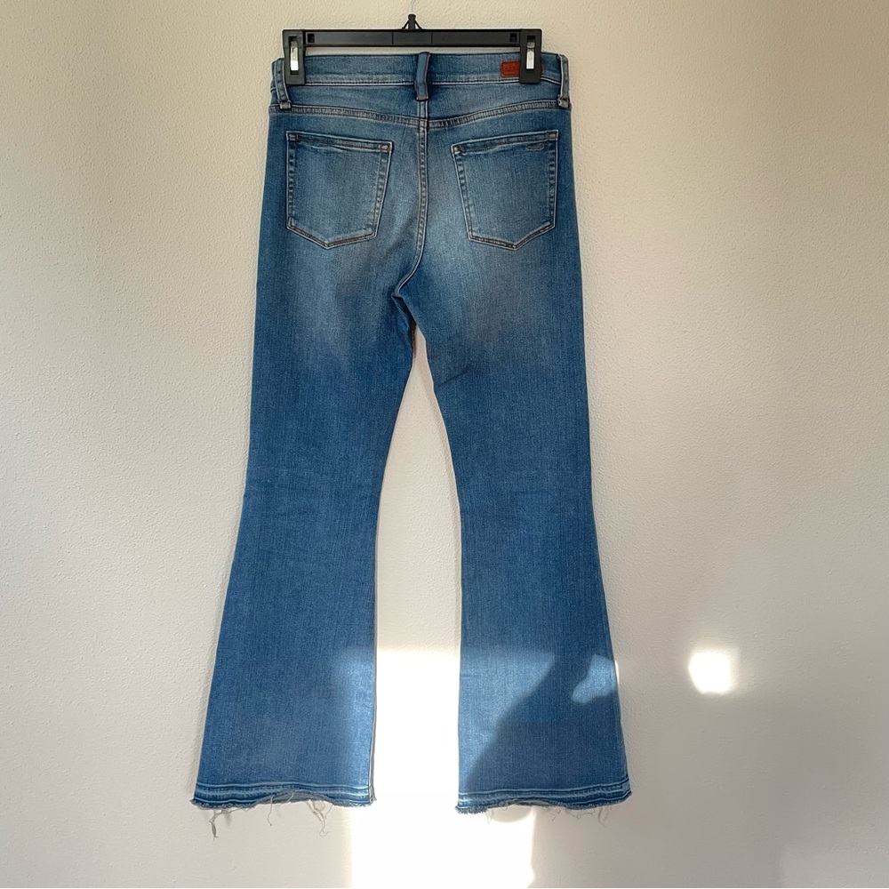 Greywire Distressed Flare Mid Rise Jeans - Ripped - Medium Blue Wash - Womens 25 - Picture 3 of 10